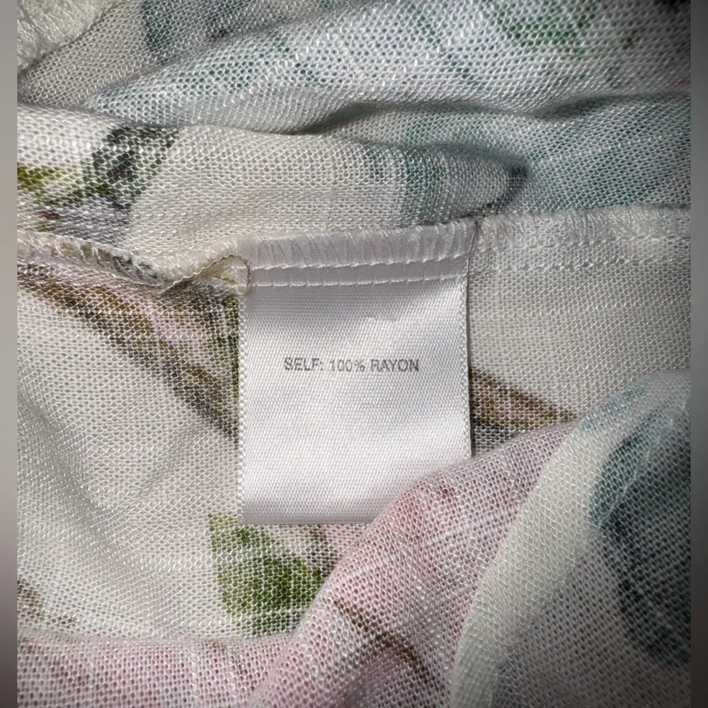 Rose & Olive Floral Tie-Strap Top - Pink, Red, Green - Picture 7 of 8